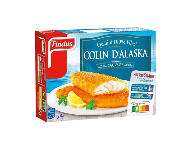 Poisson Pané Filet Colin Findus Panés 400g 4 pièces