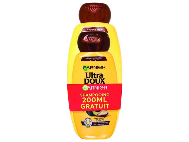Shampooing Nourrissant Huile d'Avocat et Beurre de Karité Ultra Doux Garnier 600ml+ 200ml