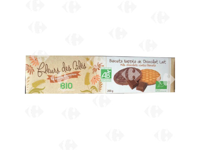 Sablé au Chocolat au Lait Bio Fleurs des Blés 200g.