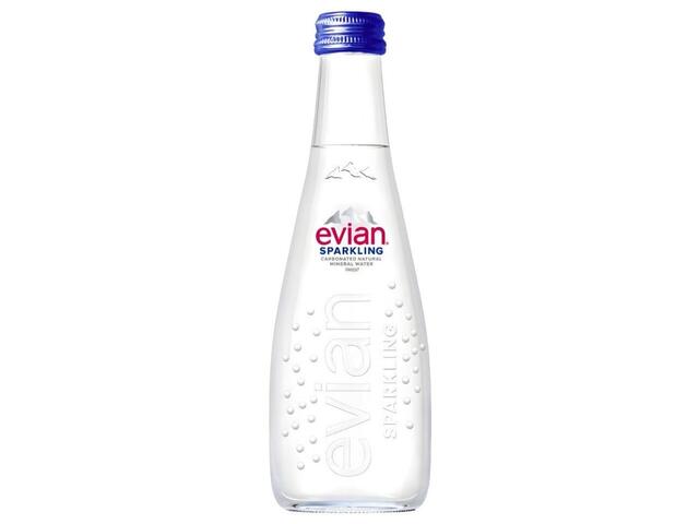Eau Gazeuse Evian Verre 33CL