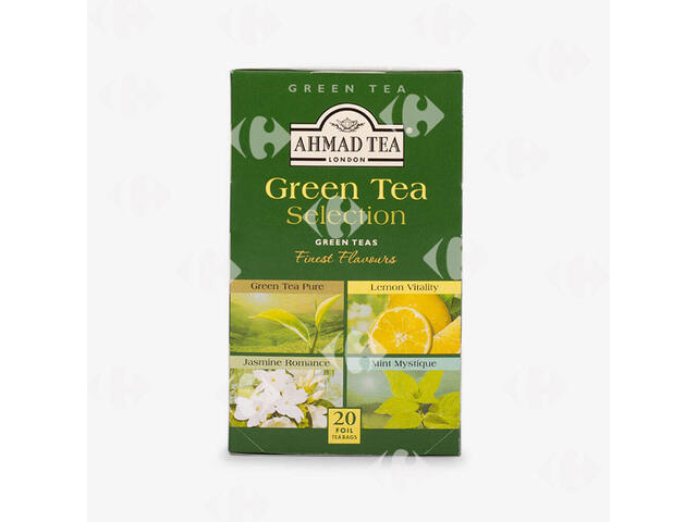 Thé Aromatisé en Sachets Green Selection Ahmad Tea 20 sachets