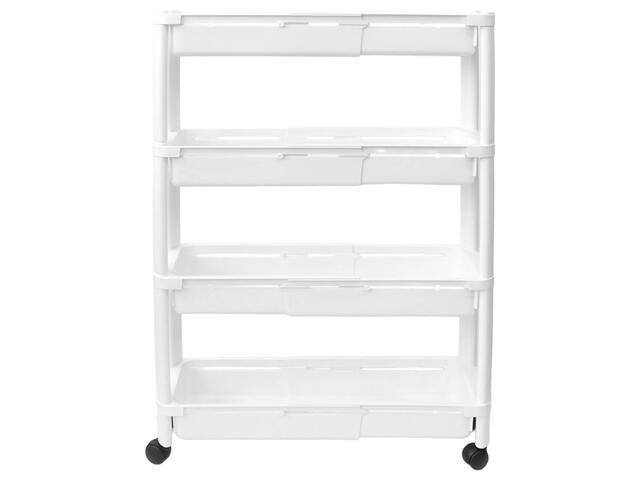 Etagère Extensible en Plastique 4 Niveaux 15x37,50x60cm