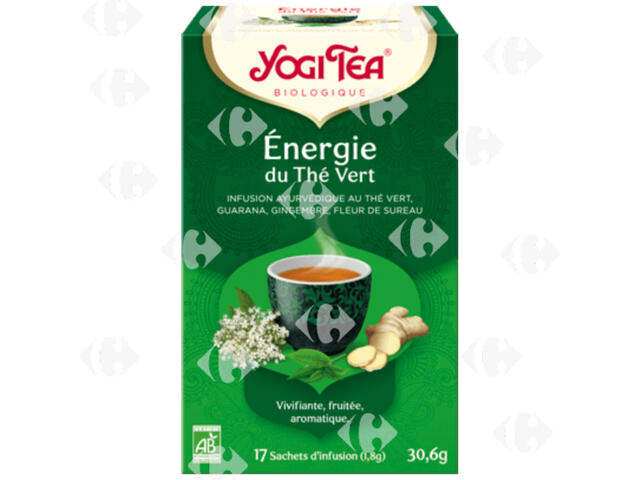 Infusion Énergie du Thé Vert Bio Yogi Tea 17 unités