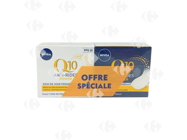 Pack Soin de Jour Q10 Anti-Rides FPS15 Nivea 2x50ml.