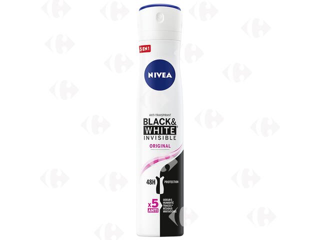 Déodorant Atomiseur Anti-Transpirant Invisible Black & White Nivea 200ml.