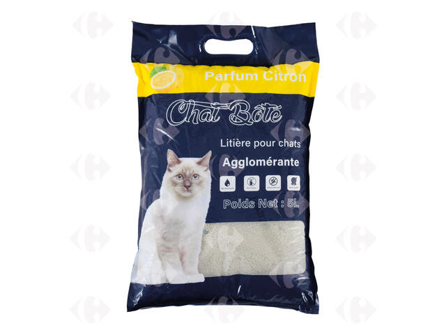 Litière Absorbante Citron Chat Bote 5L