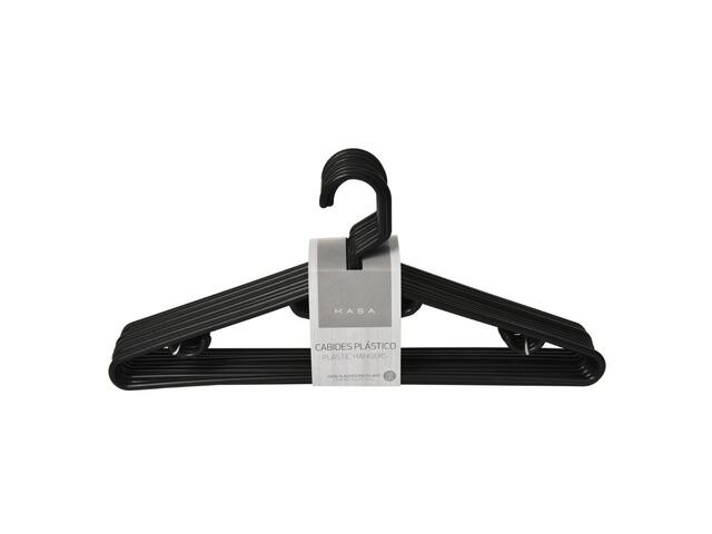Cintres en Plastique Noir Kasa 10 pièces