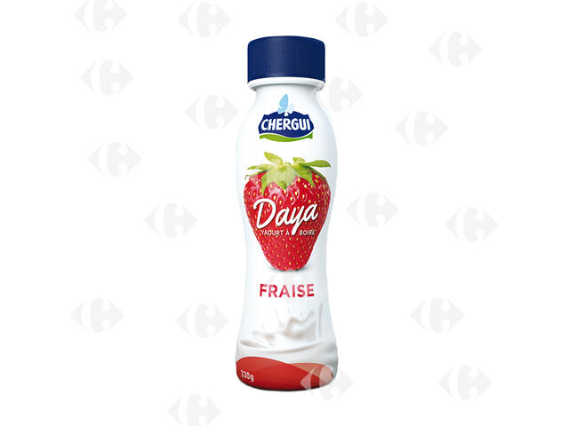 Yaourt à Boire Fraise Daya Chergui 330ml.