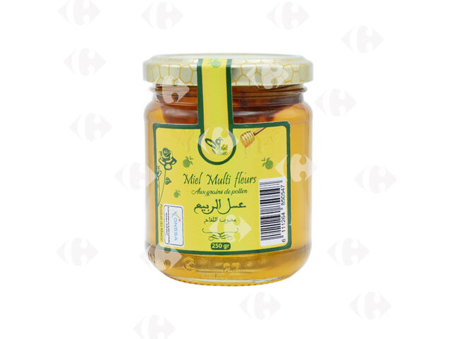 Miel Multifleurs Grains De Pollen Aslal Souss 250g