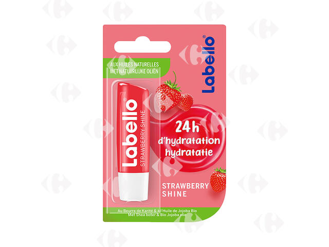 Baume à Lèvres Fruity Shine Fraise Labello 4,8g.