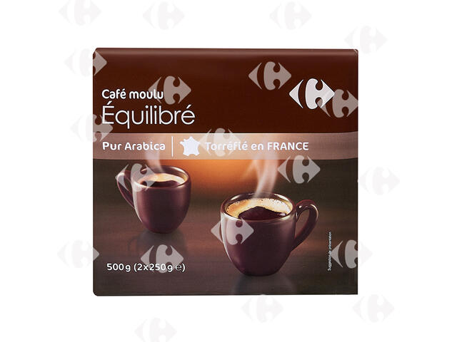 Café Moulu Équilibré Carrefour 2x250g