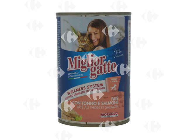 Paté au Thon et au Saumon pour Chats Miglior Gatto 400g