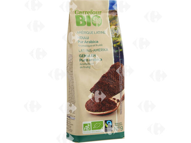 Café Moulu Amérique Latine Pur Arabica Carrefour Bio 250g.