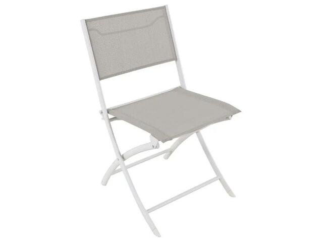 Chaise Taupe en Acier avec Traitement Anti Corrosion L56xP70xH87cm