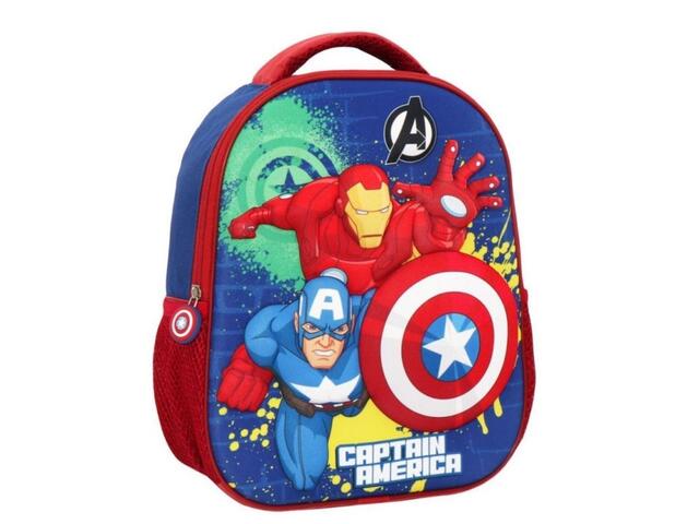 Sac à Dos avec une Case et Visuelle 3d Eva Captain America 26x10x32cm