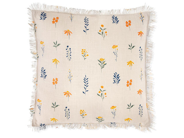 Coussin Blanc avec Fleurs 45x45cm