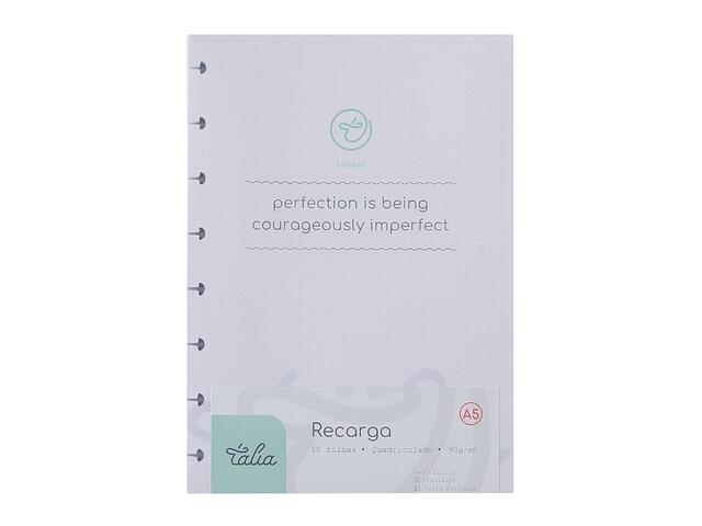 Recharge Carnet A5 50 feuilles Quadrillé Talia 21 x 15 cm