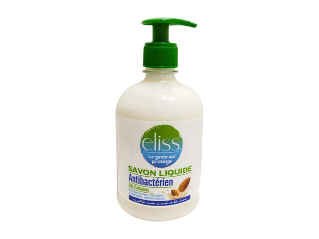 Savon Liquide Antibactérien Lait d'Amande Eliss 500ml.