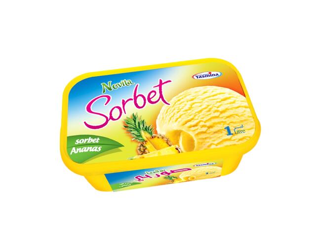 Sorbet à L'Ananas en Bac Novita 1L