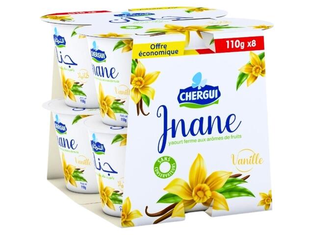 Pack Yaourt à La Cuillère Éco Vanille Jnane Chergui 8 unités 110g