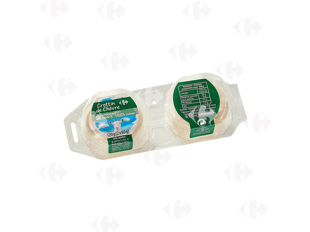 Crottin de Chèvre 45% Mg Carrefour 2x60g