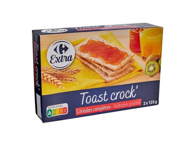 Biscottes Tartines Céréales Complètes Carrefour Extra 250g