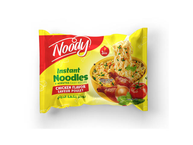 Lot nouilles saveur poulet Noody 5x70g.