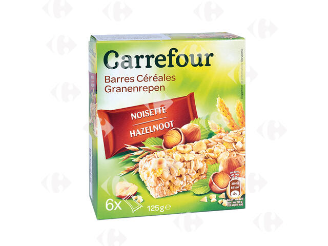 Barres de Céréales aux Noisettes Carrefour 125g