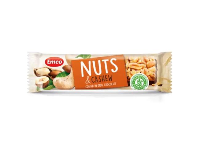 Barre Noisettes & Cajou Sans Gluten Emco 35g