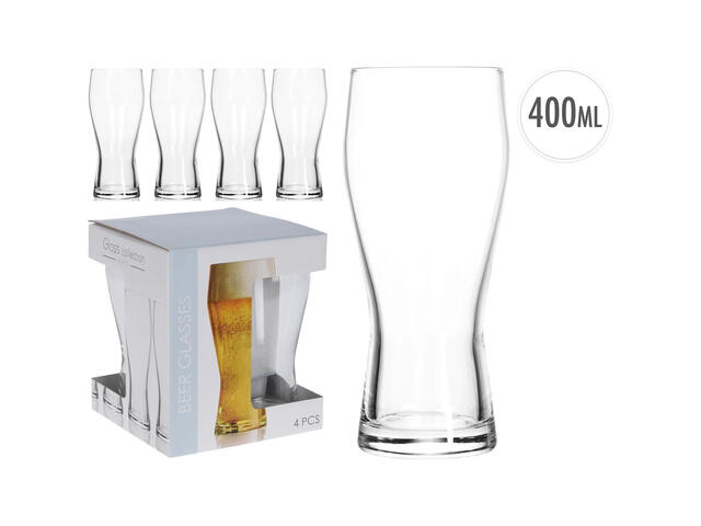 Verres à Bière 400ml 4 unités