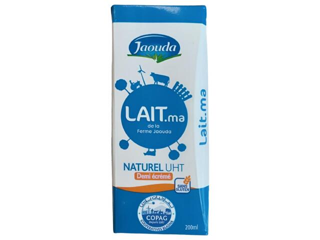 Lait UHT Demi-Écrémé Jaouda 200ml