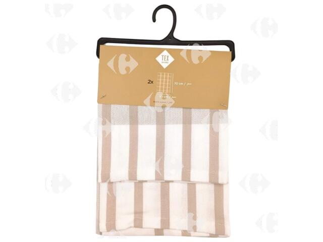 Torchons Rayés I575576 Beige Tex Hm 50x70cm 2 unités
