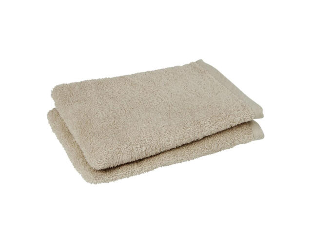 Gant de Toilette Beige Clair 100% Coton Tex Home 15x21cm