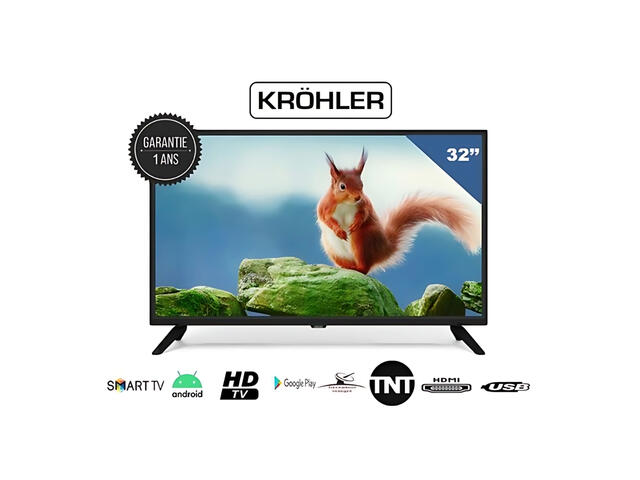 Téléviseur LED Smart 32" FHD Kröhler