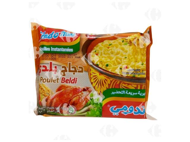 Nouilles Instantanées Poulet Beldi Indomie 70g.