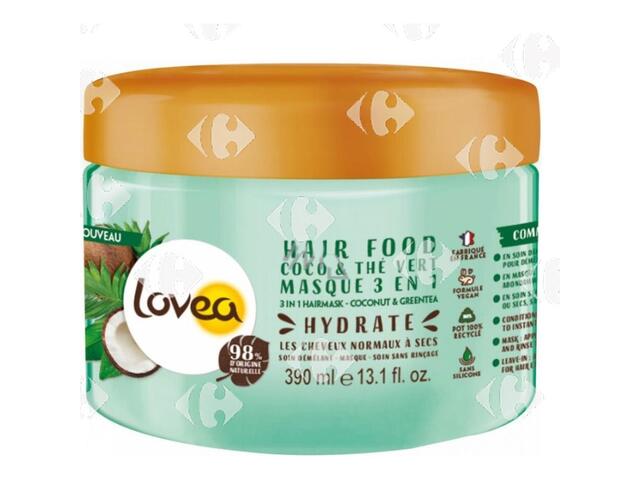 Masque 3 en 1 Hair Food Coco & Thé Vert Lovea 390ml.