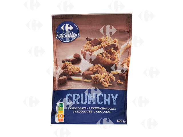 Muesli Croustillant 3 Chocolats Carrefour 500g