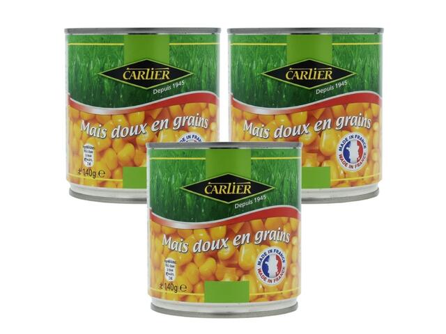 Pack de Conserves de Maïs Doux en Grains Cartier 140g