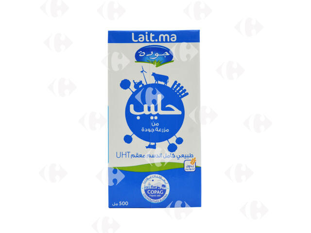 Lait UHT Entier Jaouda 500ml.