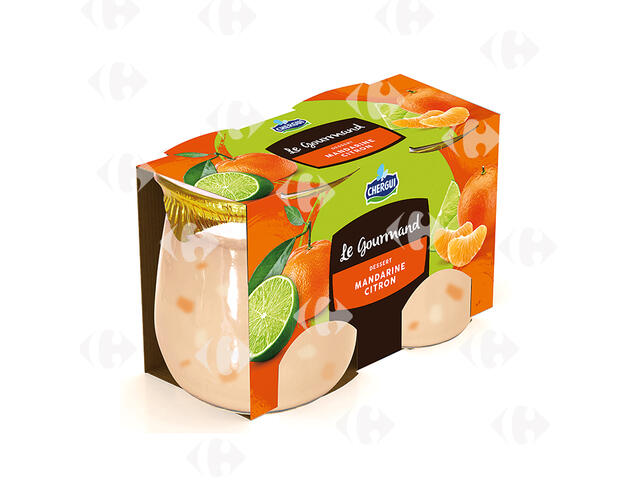 Dessert Mandarine et Citron Le Gourmand Chergui 2x125g.