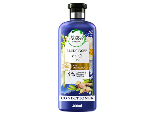 Après Shampooing purifiant : renew Eau Micellaire & Gingembre Bleu Herbal Essences bio 400ml