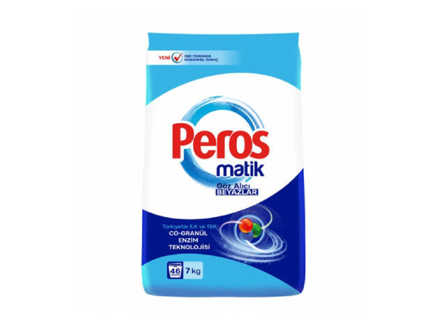 Détergent Lessive Poudre Machine Blanc Peros 7kg