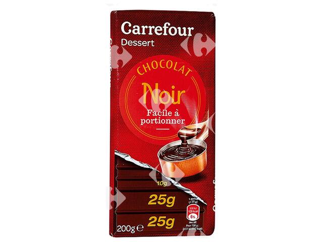 Tablette Chocolat Dessert Noir Carrefour 200g