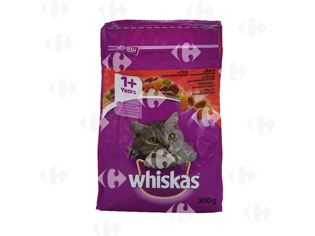 Croquettes au Bœuf pour Chats Adultes Whiskas 300g