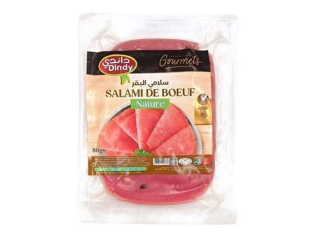 Salami de Bœuf Nature en Tranches - Charcuterie - Dindy 80g