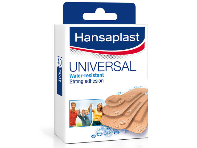 Pansements Universal Résistant à l'Eau Hansaplast 40 unités.