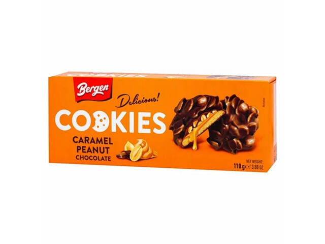 Biscuits Cookies au Caramel et Cacahuètes Bergen 110g