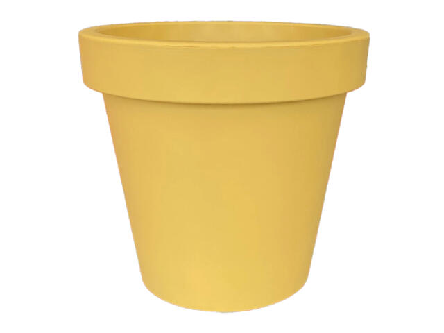 Pot Rond Jaune 35cm.