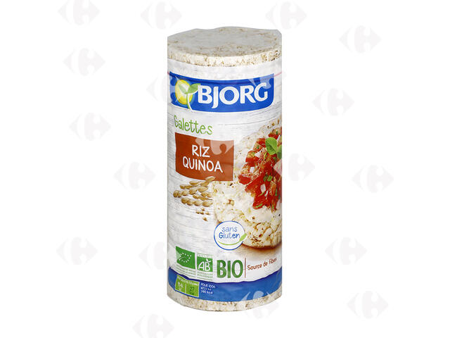 Galettes de Riz et Quinoa et Sans Gluten Bio Bjorg 130g.