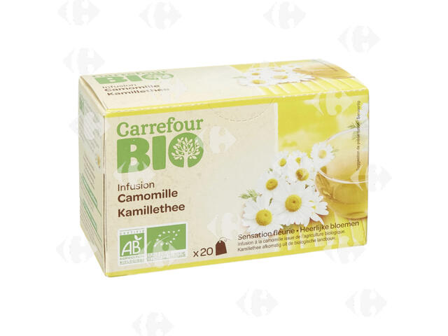 Infusion Camomille Carrefour Bio 20 unités.